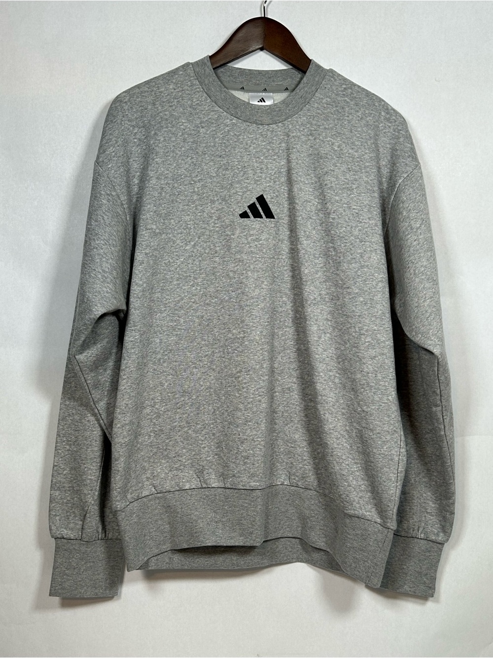 Adidas Feel Cozy Crew Neck Sweatshirt Heather Gray Medium
